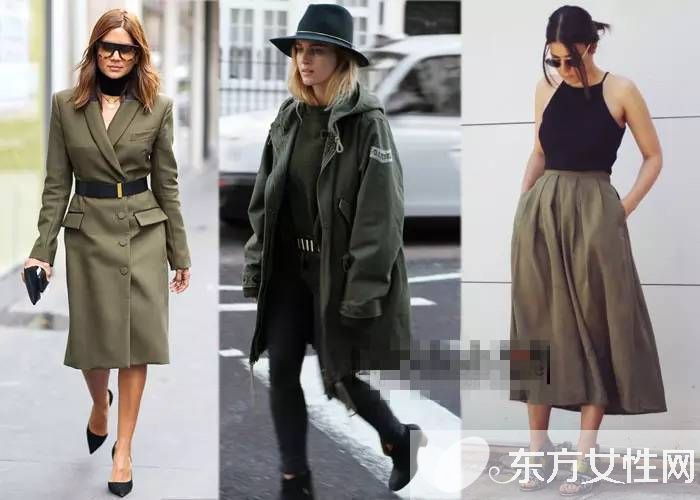 军绿色外套搭配图片推荐 欧美街头最常见穿搭法