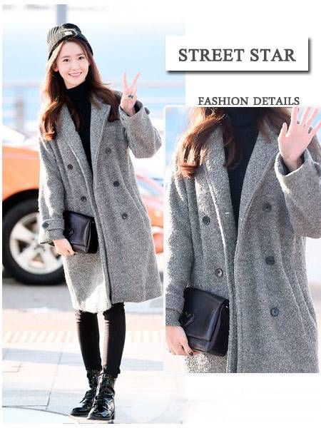 明星服装大衣搭配技巧 get允儿带你领略韩潮风范