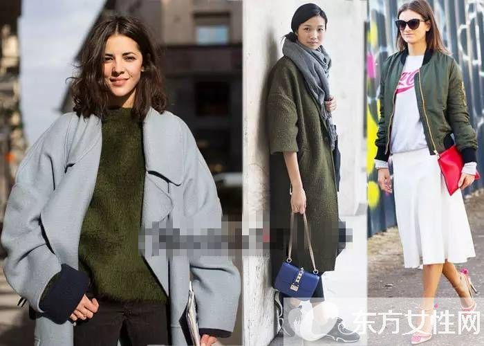 军绿色外套搭配图片推荐 欧美街头最常见穿搭法