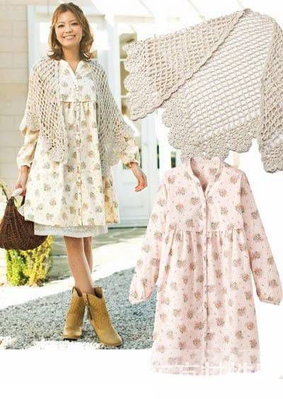 女生碎花连衣裙搭配 混搭感既时尚又知性