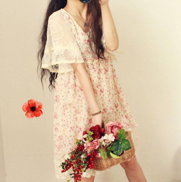 盛夏时尚碎花连衣裙 怎么穿都是美美哒