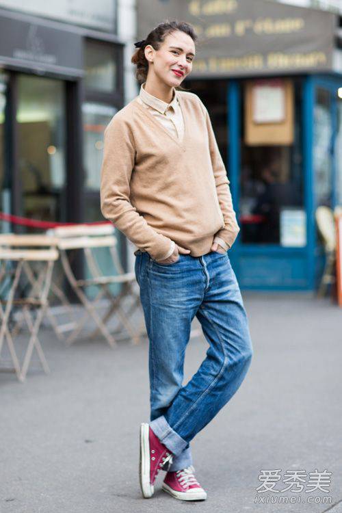 毛衣搭衬衫 适合春天的小清新搭配