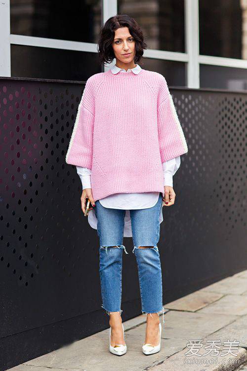 毛衣搭衬衫 适合春天的小清新搭配