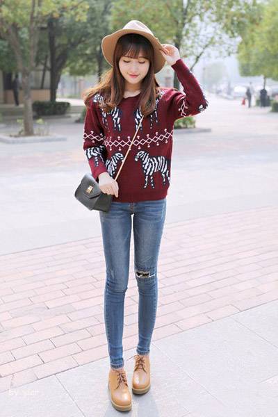 秋季毛衣复古风搭配 这么穿你也是时尚达人