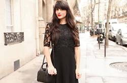 黑色蕾丝连衣裙显高又显瘦 变瘦子其实很简单