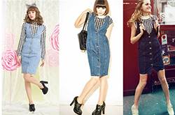 春季减龄时尚牛仔背带裙 韩系背带裙玩转潮人风范