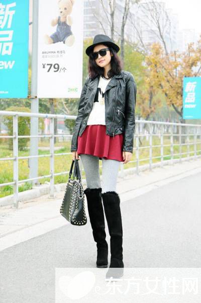 冬天短裙怎么搭配 时尚潮人教你凹造型