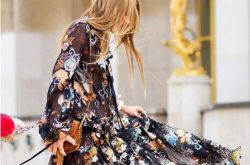 欧美时尚街拍 早春长裙搭配美美哒