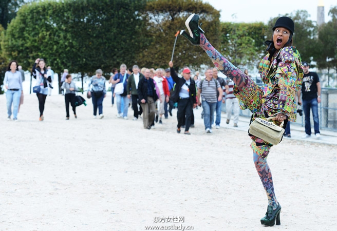 2014春夏巴黎时装周街拍集锦