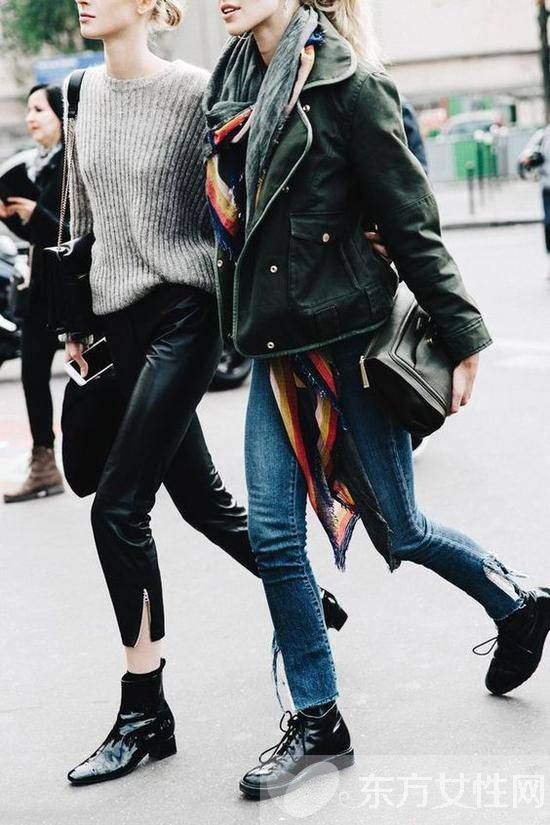 冬季粗跟短靴怎么搭 从他们身上学点搭配灵感