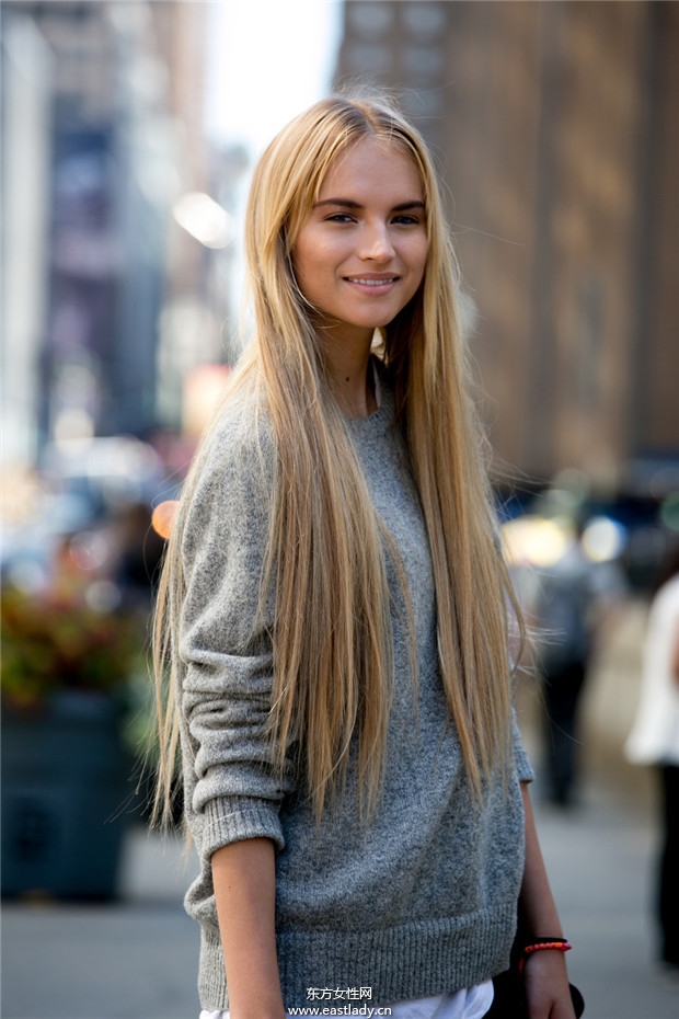 纽约时装周明星模特们街拍图