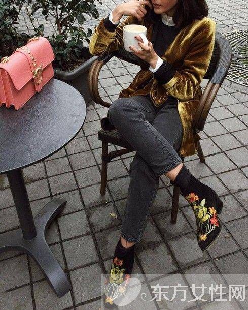 冬季粗跟短靴怎么搭 从他们身上学点搭配灵感