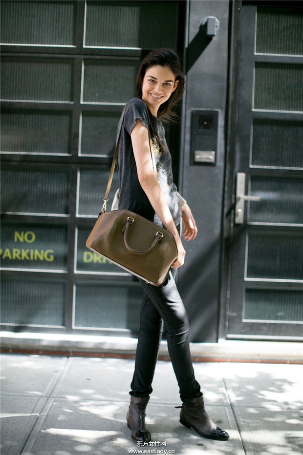 纽约时装周明星模特们街拍图