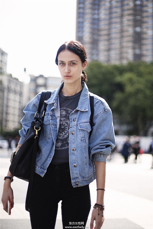 纽约时装周明星模特们街拍图