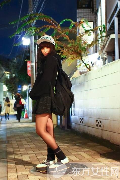 日本大学女生街拍秀 时尚造型惹人爱