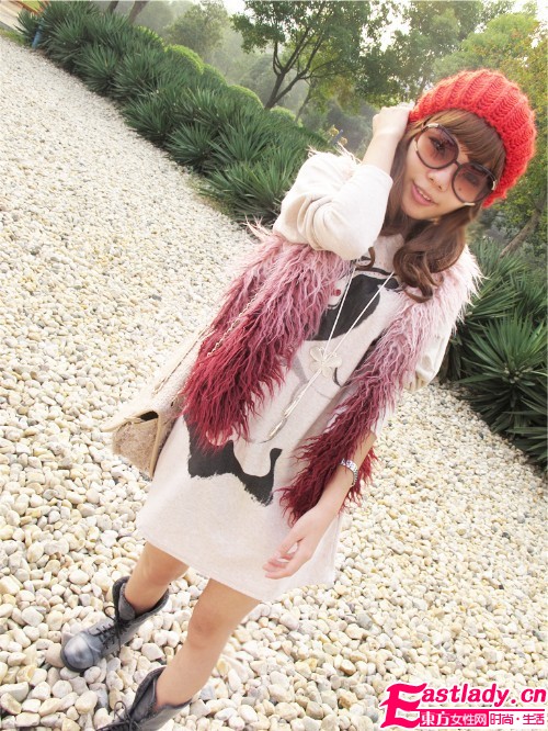 毛线帽搭配日记 混搭秋冬好心情