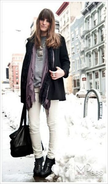 时装周纽约街头的精彩街拍