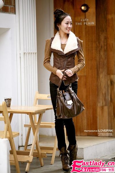 韩版大翻领外套 让美丽浑然天成