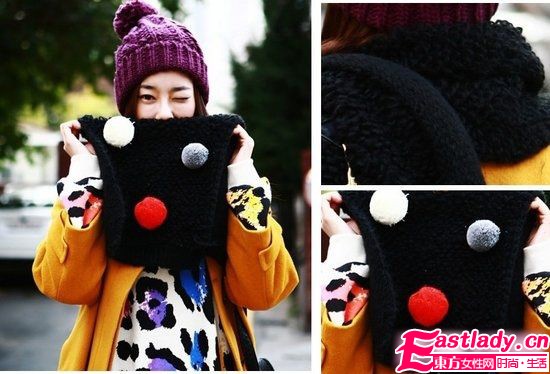 冬季保暖搭 围巾越大越有范