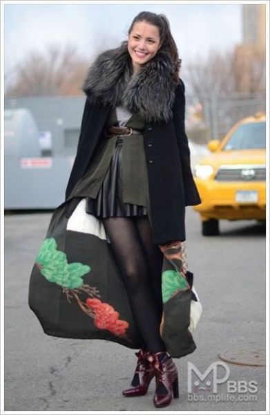 时装周纽约街头的精彩街拍