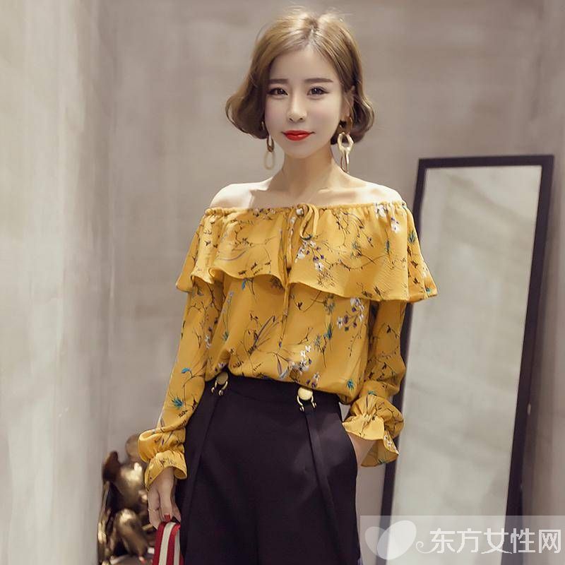 A字裙既显瘦又甜美 搭配时尚轻盈的雪纺衫超赞