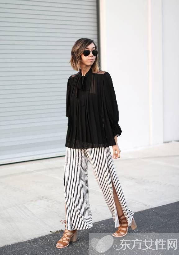 开衩裤更时髦 绝对个性穿搭的秘密武器