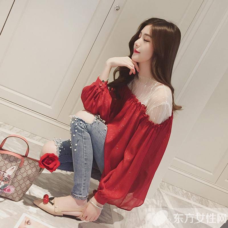 A字裙既显瘦又甜美 搭配时尚轻盈的雪纺衫超赞