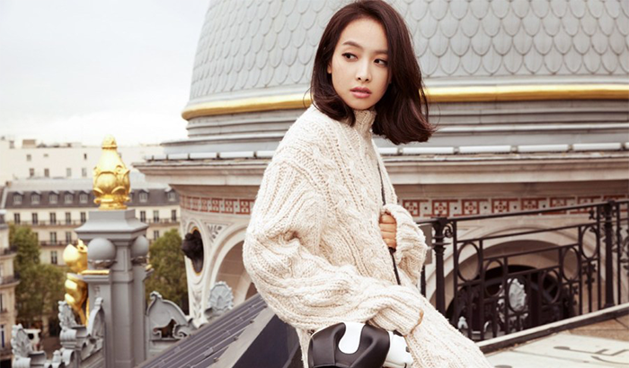 宋茜时尚杂志写真大片 潇洒随性现代感十足